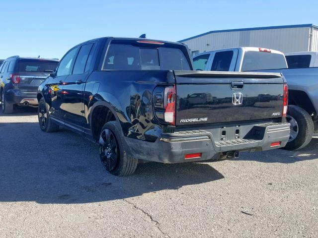 5FPYK3F89HB039430 - 2017 HONDA RIDGELINE BLACK photo 3