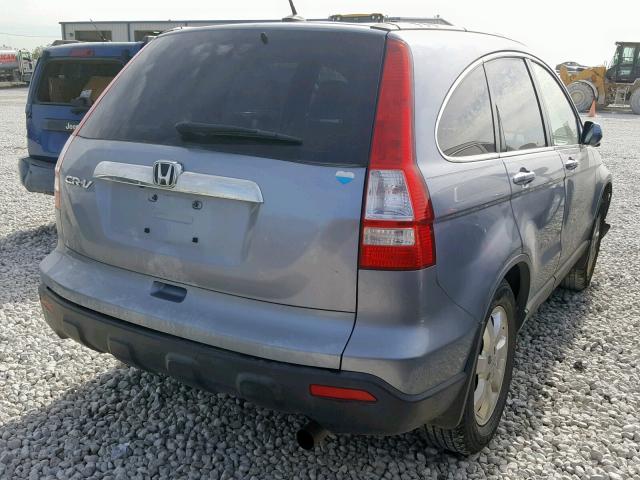 JHLRE38718C033064 - 2008 HONDA CR-V EXL BLUE photo 4