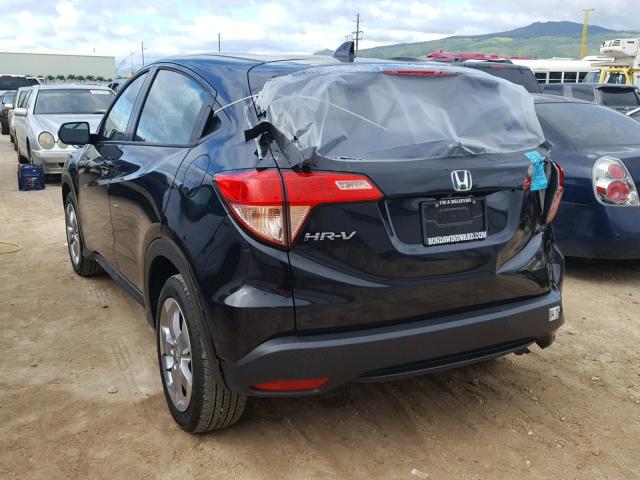 3CZRU5G33HM718833 - 2017 HONDA HR-V LX BLACK photo 3