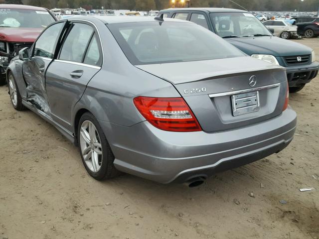 WDDGF4HB9DR263198 - 2013 MERCEDES-BENZ C 250 GRAY photo 3