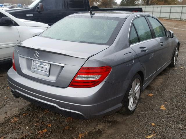 WDDGF4HB9DR263198 - 2013 MERCEDES-BENZ C 250 GRAY photo 4