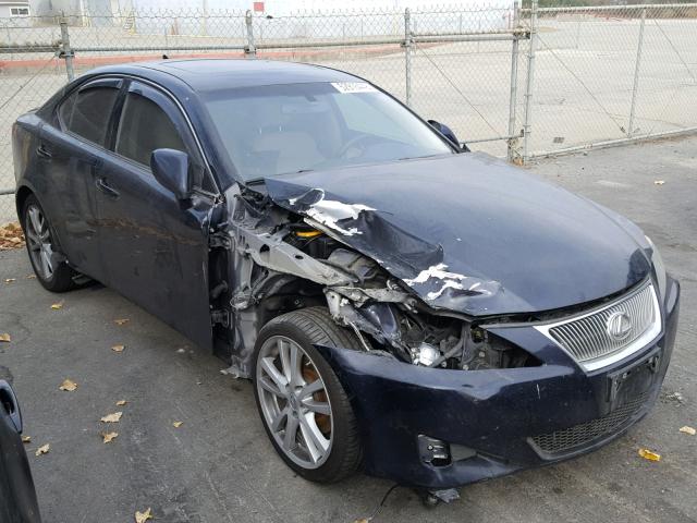 JTHBK262775041454 - 2007 LEXUS IS250 BLUE photo 1