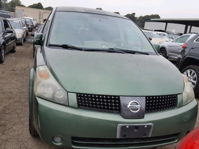 5N1BV28U14N330912 - 2004 NISSAN QUEST S GREEN photo 9