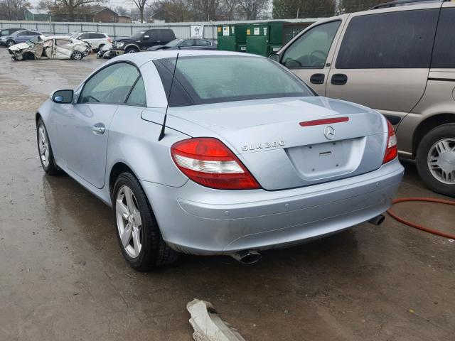 WDBWK54F76F120561 - 2006 MERCEDES-BENZ SLK 280 BLUE photo 3