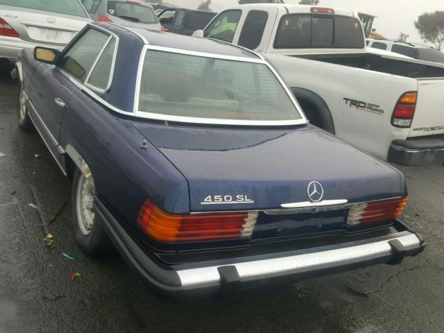 10704412030901 - 1976 MERCEDES-BENZ 450 SL BLUE photo 3