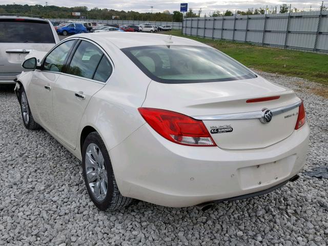 2G4GS5EV4D9194999 - 2013 BUICK REGAL PREM WHITE photo 3