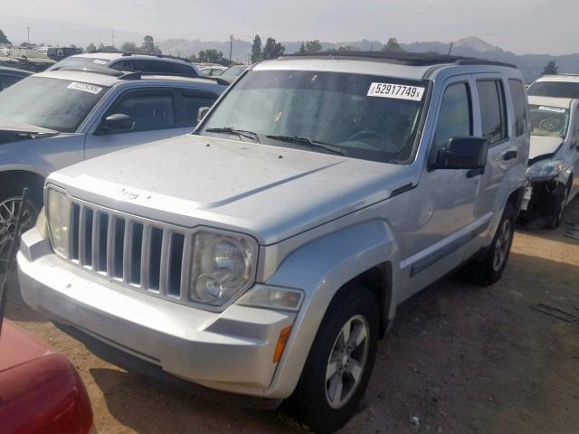 1J8GP28K78W177254 - 2008 JEEP LIBERTY SP SILVER photo 2