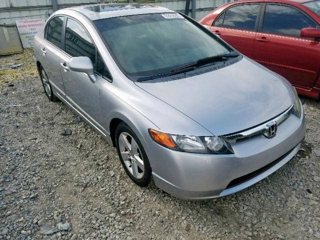 1HGFA16896L113061 - 2006 HONDA CIVIC EX SILVER photo 1