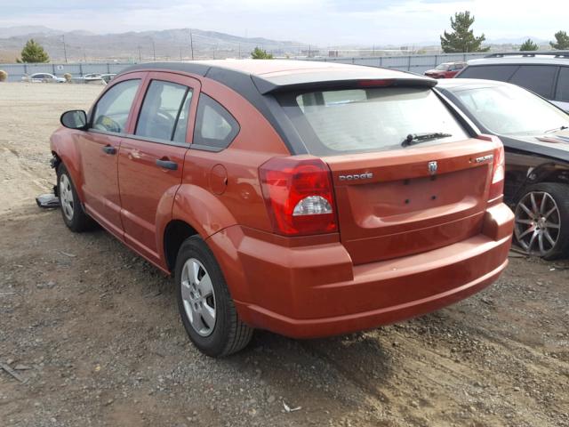 1B3HB28A69D161272 - 2009 DODGE CALIBER SE ORANGE photo 3