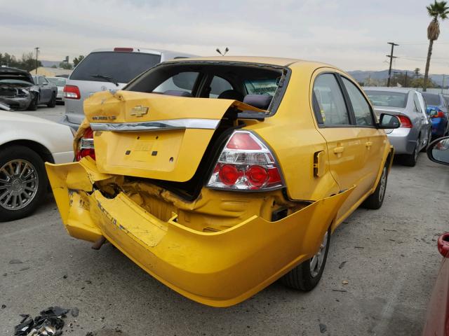 KL1TD56648B250293 - 2008 CHEVROLET AVEO BASE Сары фото 4