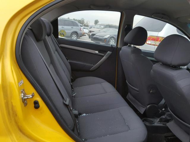 KL1TD56648B250293 - 2008 CHEVROLET AVEO BASE Сары фото 6