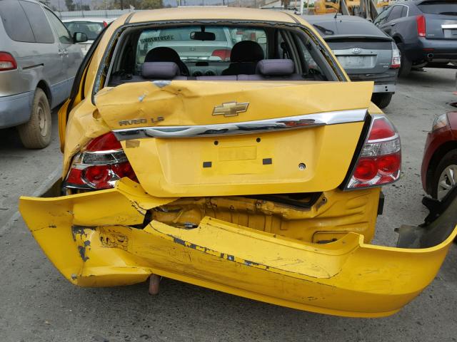 KL1TD56648B250293 - 2008 CHEVROLET AVEO BASE Сары фото 9