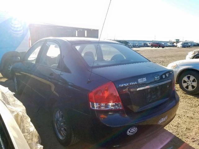 KNAFE121185525121 - 2008 KIA SPECTRA EX BLACK photo 3