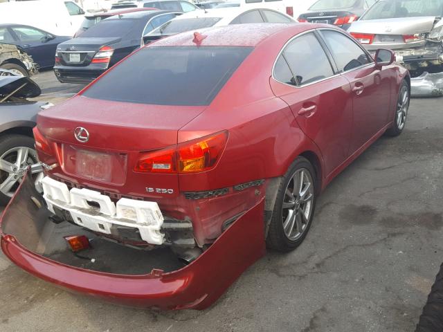 JTHBK262985060816 - 2008 LEXUS IS 250 RED photo 4