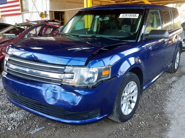 2FMGK5B83EBD17295 - 2014 FORD FLEX SE BLUE photo 2