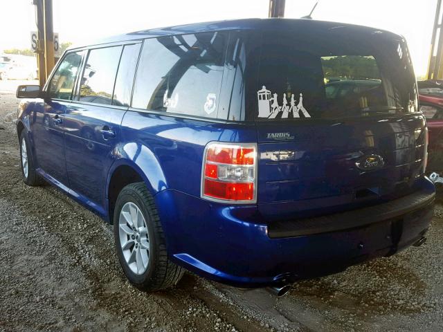 2FMGK5B83EBD17295 - 2014 FORD FLEX SE BLUE photo 3