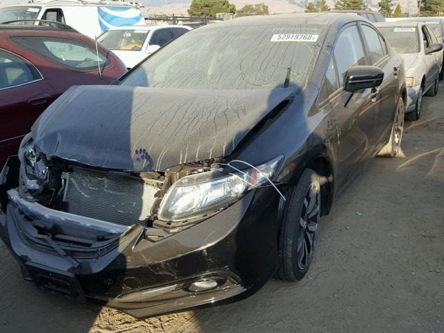 19XFB2F92EE214346 - 2014 HONDA CIVIC EXL BLACK photo 2