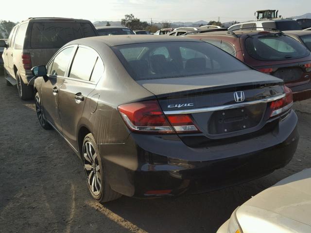 19XFB2F92EE214346 - 2014 HONDA CIVIC EXL BLACK photo 3