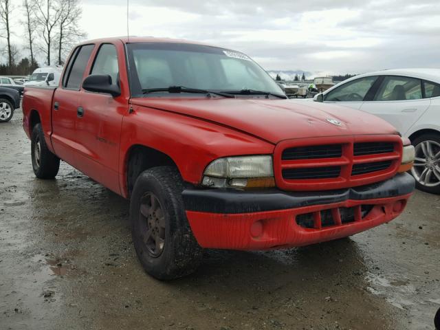 1B7HL38X42S521842 - 2002 DODGE DAKOTA QUA RED photo 1