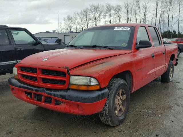 1B7HL38X42S521842 - 2002 DODGE DAKOTA QUA RED photo 2