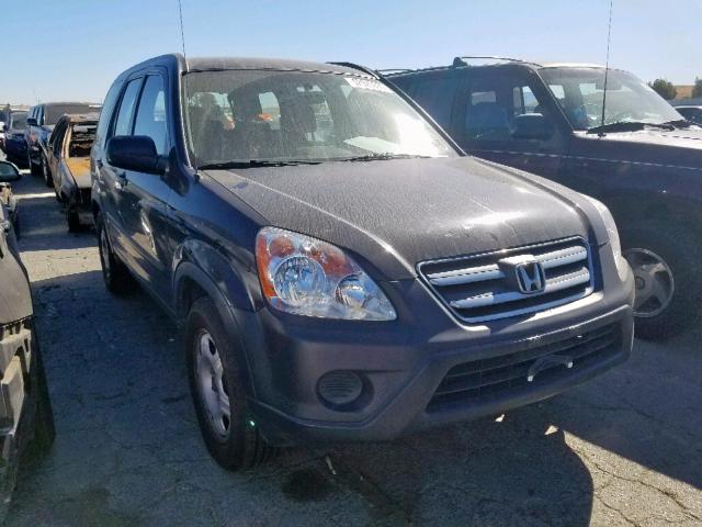 JHLRD68555C015939 - 2005 HONDA CR-V LX BLACK photo 1