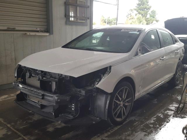 5NPE34AB9FH041615 - 2015 HYUNDAI SONATA SPO WHITE photo 2