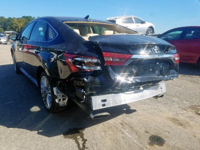 4T1BK1EB5HU245492 - 2017 TOYOTA AVALON XLE BLACK photo 3