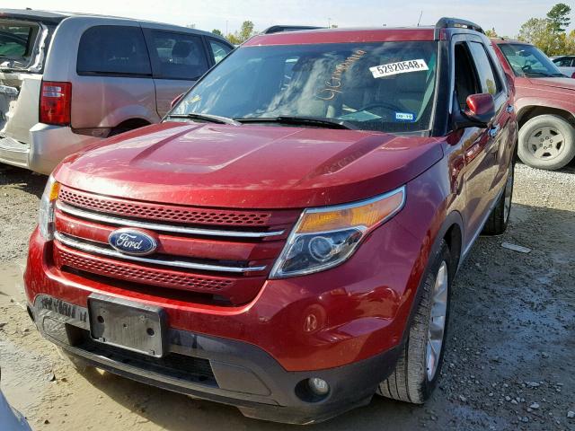 1FM5K7F88FGB18024 - 2015 FORD EXPLORER L RED photo 2