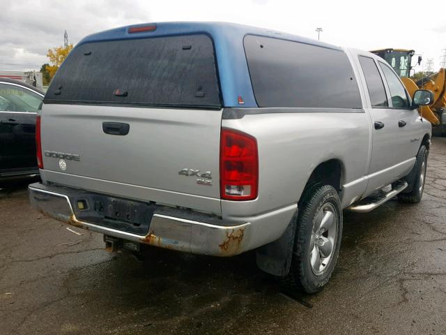 1D7HU18D44J159128 - 2004 DODGE RAM 1500 S SILVER photo 4