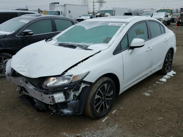 19XFB2F92DE072370 - 2013 HONDA CIVIC EXL WHITE photo 2