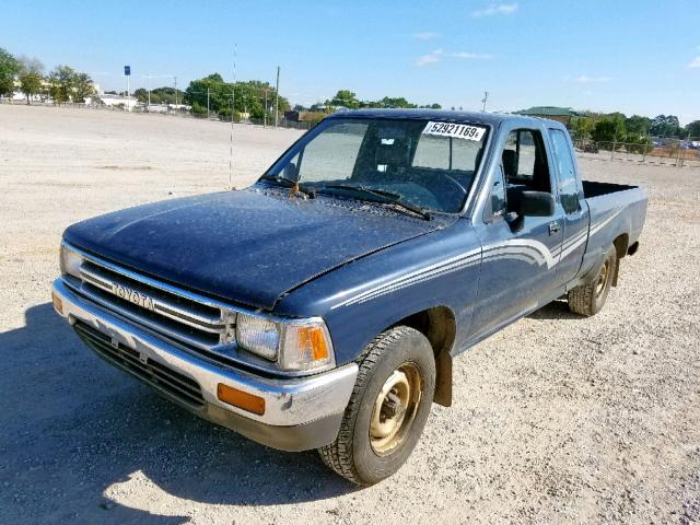 JT4RN93P5K0011813 - 1989 TOYOTA PICKUP 1/2 BLUE photo 2