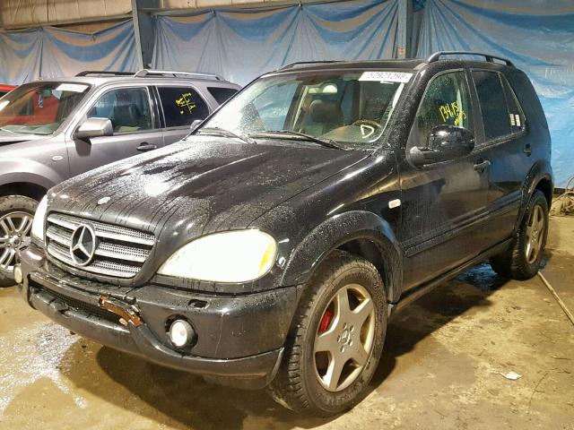 4JGAB74E41A266335 - 2001 MERCEDES-BENZ ML 55 BLACK photo 2