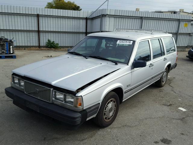 YV1FA8859J1120942 - 1988 VOLVO 740 GLE SILVER photo 2