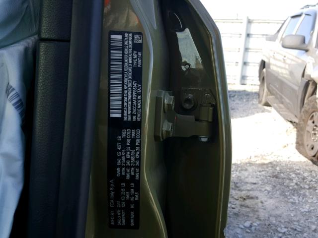 ZACCJAAT0FPB53471 - 2015 JEEP RENEGADE S GREEN photo 10