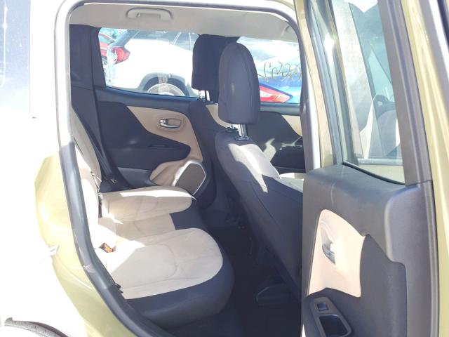 ZACCJAAT0FPB53471 - 2015 JEEP RENEGADE S GREEN photo 6