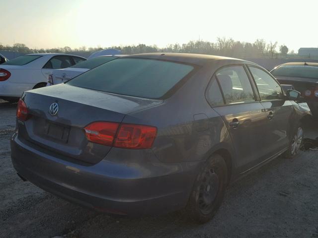 3VW2K7AJ8BM390426 - 2011 VOLKSWAGEN JETTA BASE Մոխրագույն լուսանկար 4