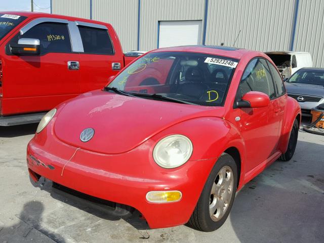 3VWCB21C92M417691 - 2002 VOLKSWAGEN NEW BEETLE RED photo 2