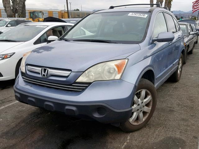 JHLRE38719C003435 - 2009 HONDA CR-V EXL BLUE photo 2