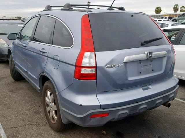 JHLRE38719C003435 - 2009 HONDA CR-V EXL BLUE photo 3