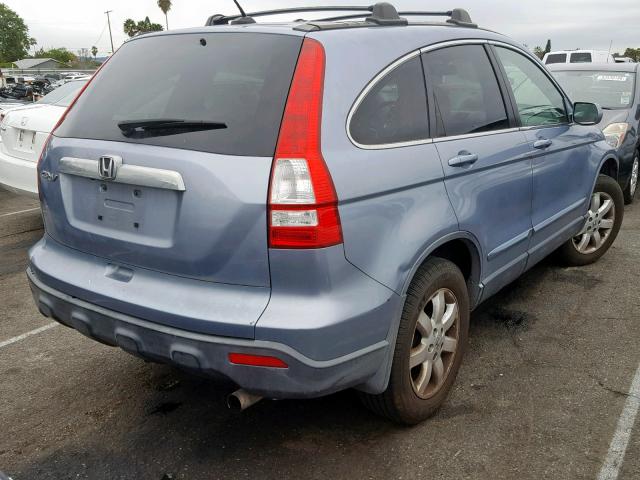 JHLRE38719C003435 - 2009 HONDA CR-V EXL BLUE photo 4