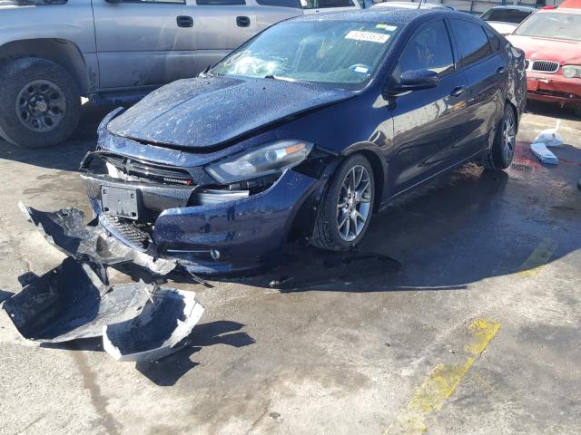 1C3CDFBB2FD142682 - 2015 DODGE DART SXT BLUE photo 2