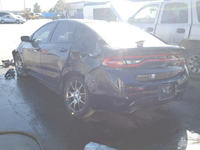 1C3CDFBB2FD142682 - 2015 DODGE DART SXT BLUE photo 3