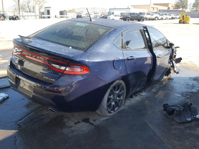 1C3CDFBB2FD142682 - 2015 DODGE DART SXT BLUE photo 4