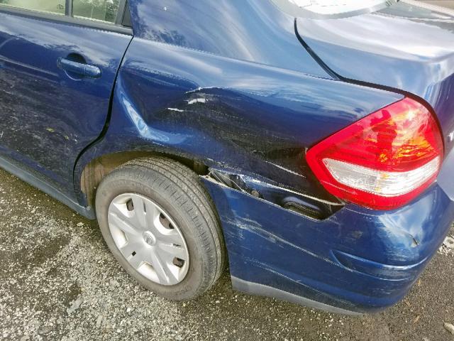 3N1BC1AP6AL382947 - 2010 NISSAN VERSA S BLUE photo 9