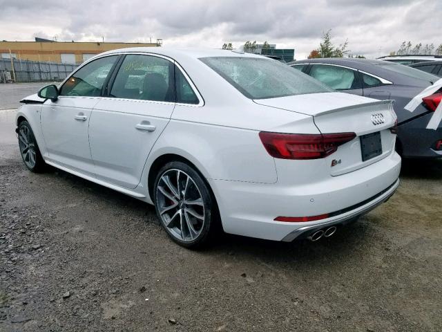 WAUC4AF44JA233972 - 2018 AUDI S4 PRESTIG WHITE photo 3