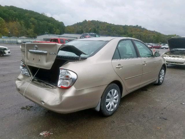 4T1BE32K24U858929 - 2004 TOYOTA CAMRY LE GOLD photo 4