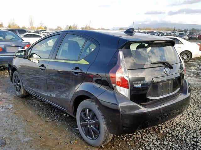 JTDKDTB36G1115695 - 2016 TOYOTA PRIUS C BLACK photo 3