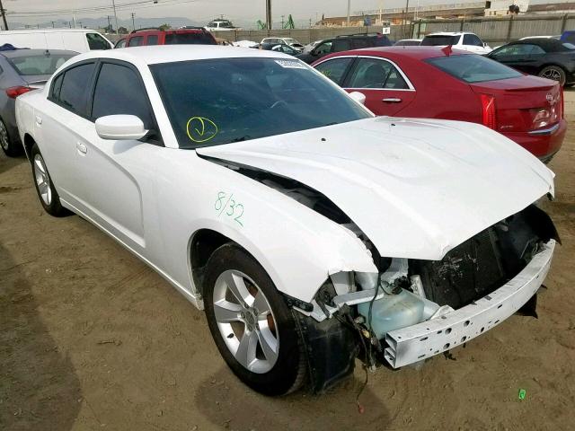 2C3CDXHG7EH215071 - 2014 DODGE CHARGER SX WHITE photo 1