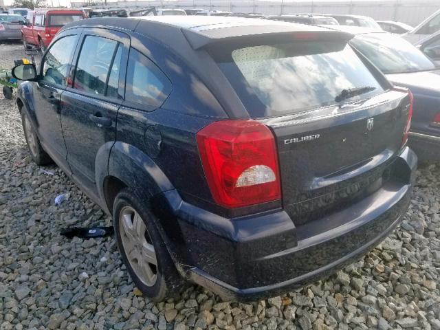 1B3HB48B87D590494 - 2007 DODGE CALIBER SX BLACK photo 3