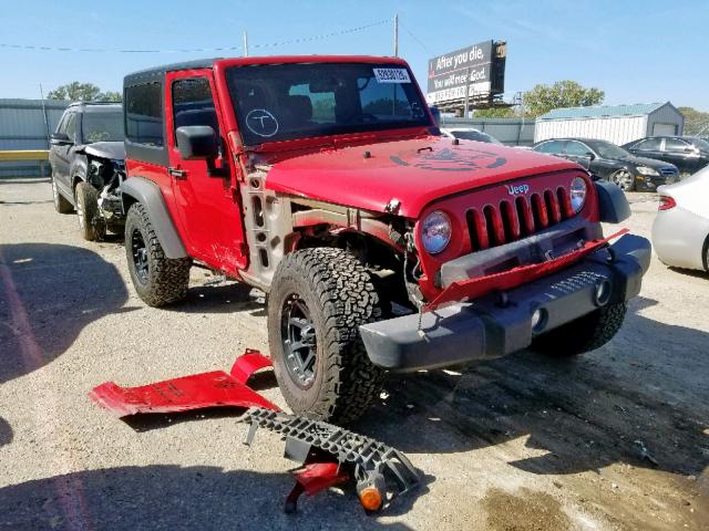 1C4AJWAG6EL147946 - 2014 JEEP WRANGLER S RED photo 1